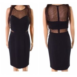 NWT DECODE 1.8 Black Mesh Sleeveless Sheath Dress
